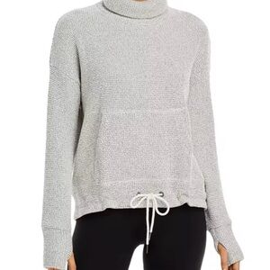 Sweaty Betty Cotton Light Gray Pullover Active Sweater- XS